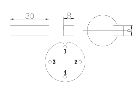 110mm三相步進電機外形尺寸接線圖
