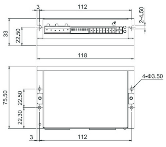 數(shù)字型步進電機驅(qū)動器安裝尺寸