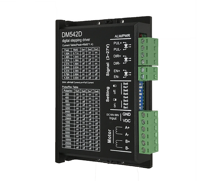 低壓兩相步進電機驅動器DM542D